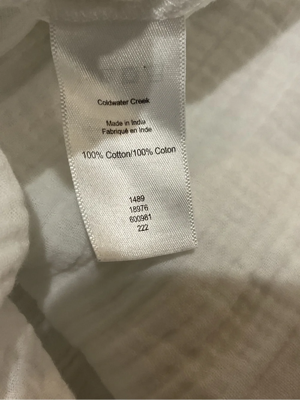 Coldwater Creek White Gauze Button-Front Top - Picture 4 of 8